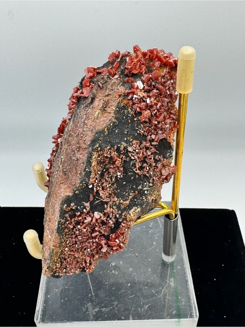 Vanadinite Crystal Cluster on Matrix